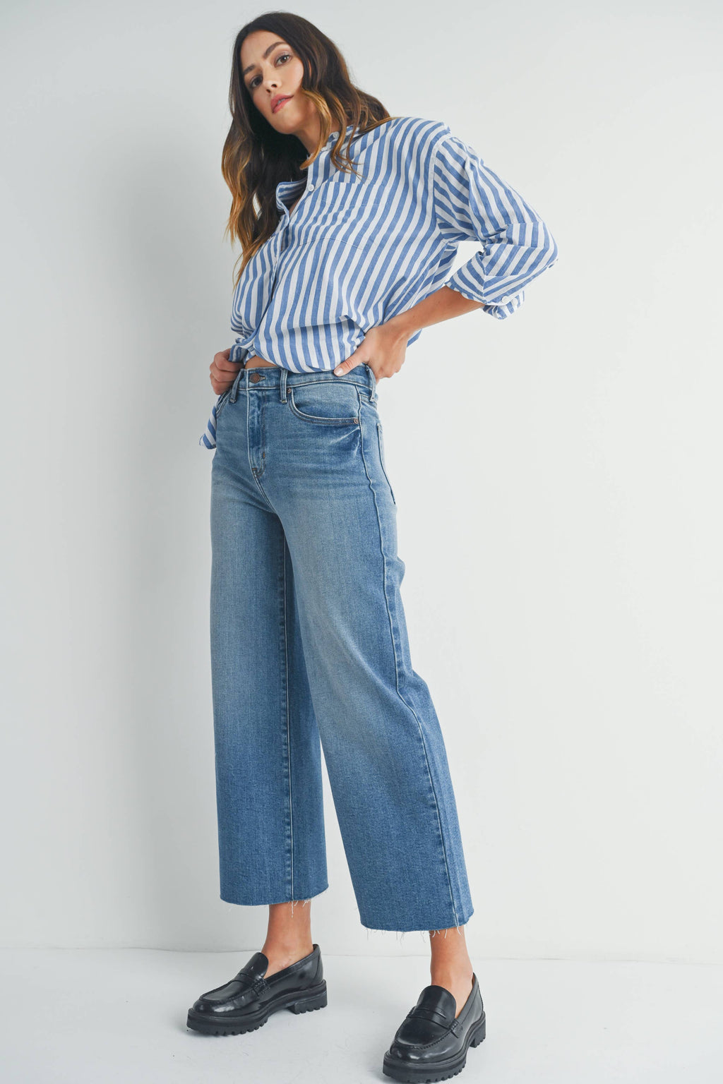 Scissor Cut Wide Leg