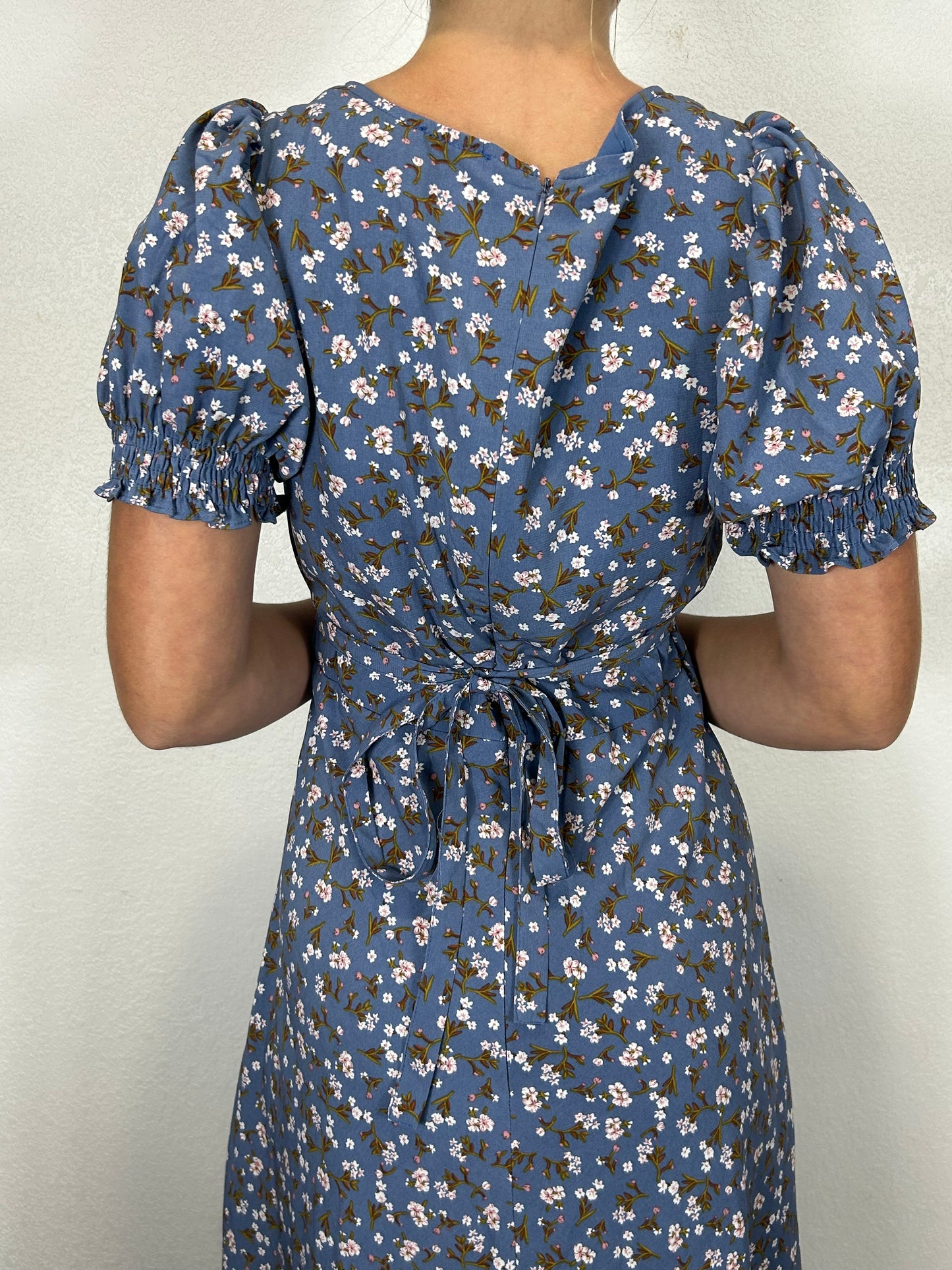 Boho Floral V-Neck Dress