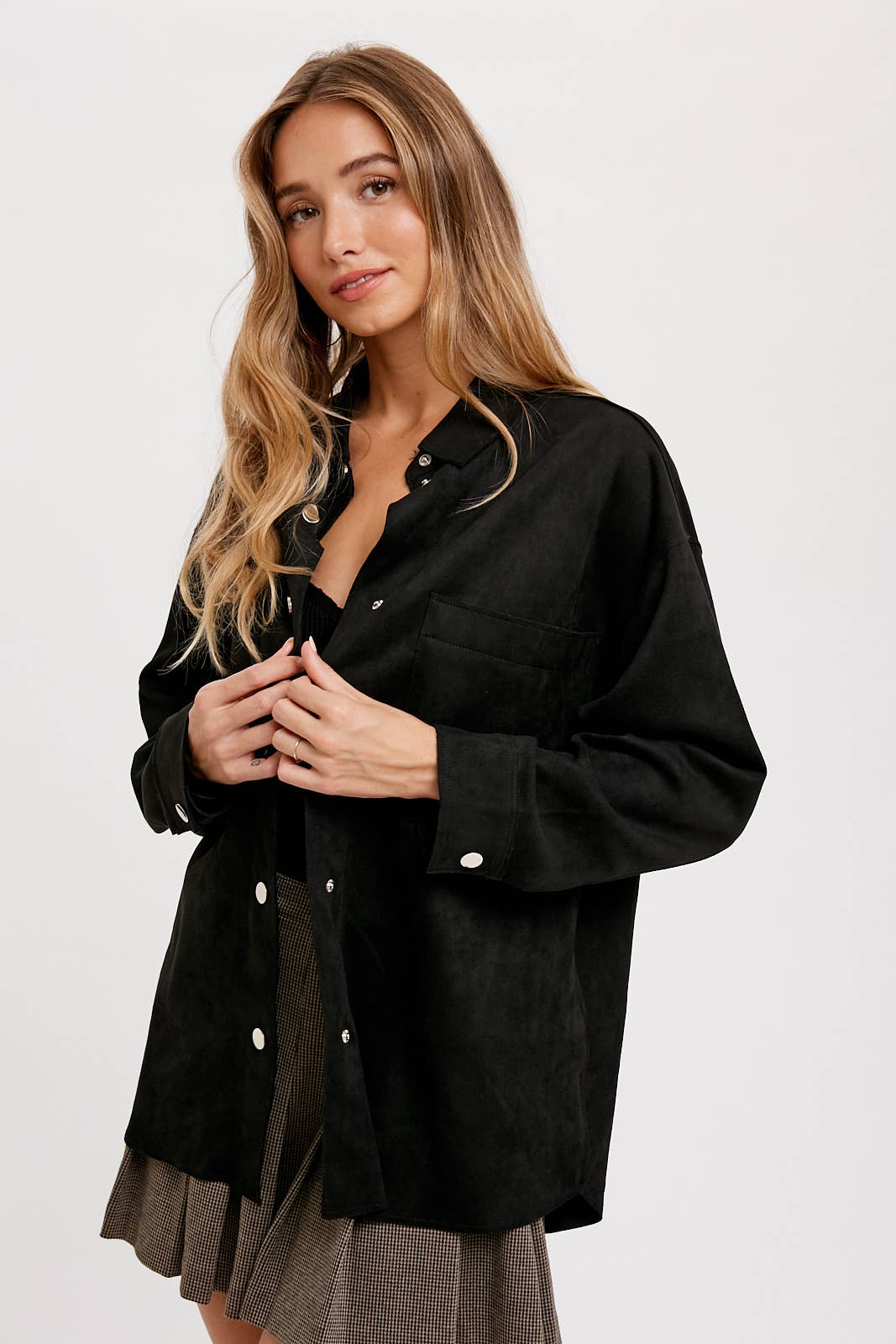 VEGAN SUEDE SHACKET