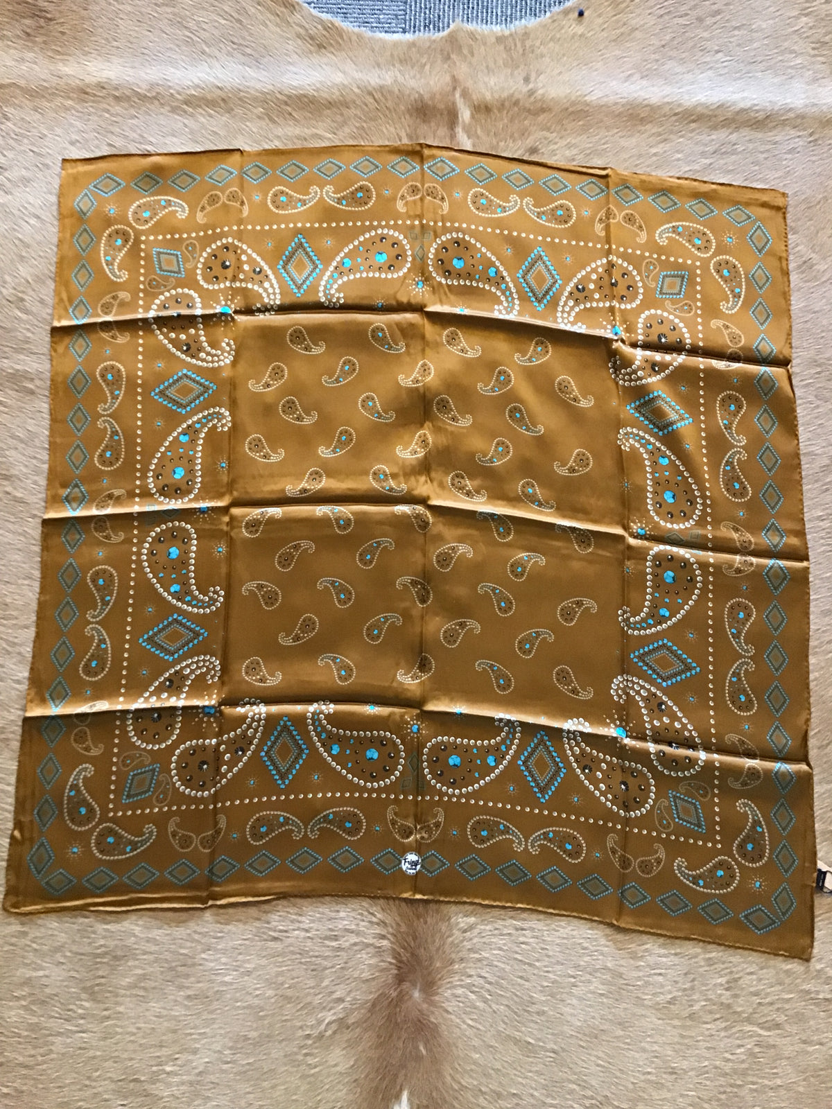 Pretty Paisley Scarf - Rust