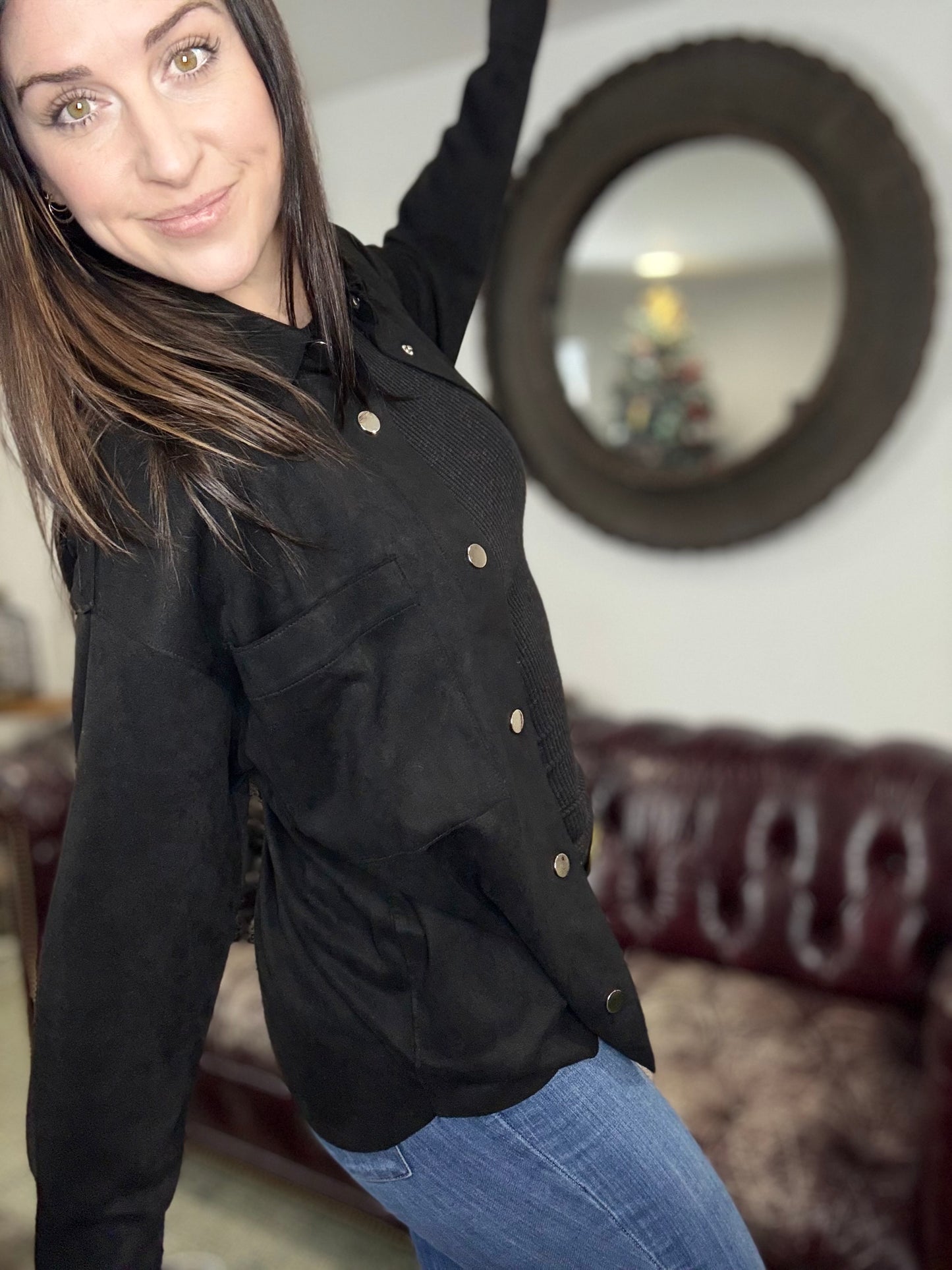 VEGAN SUEDE SHACKET