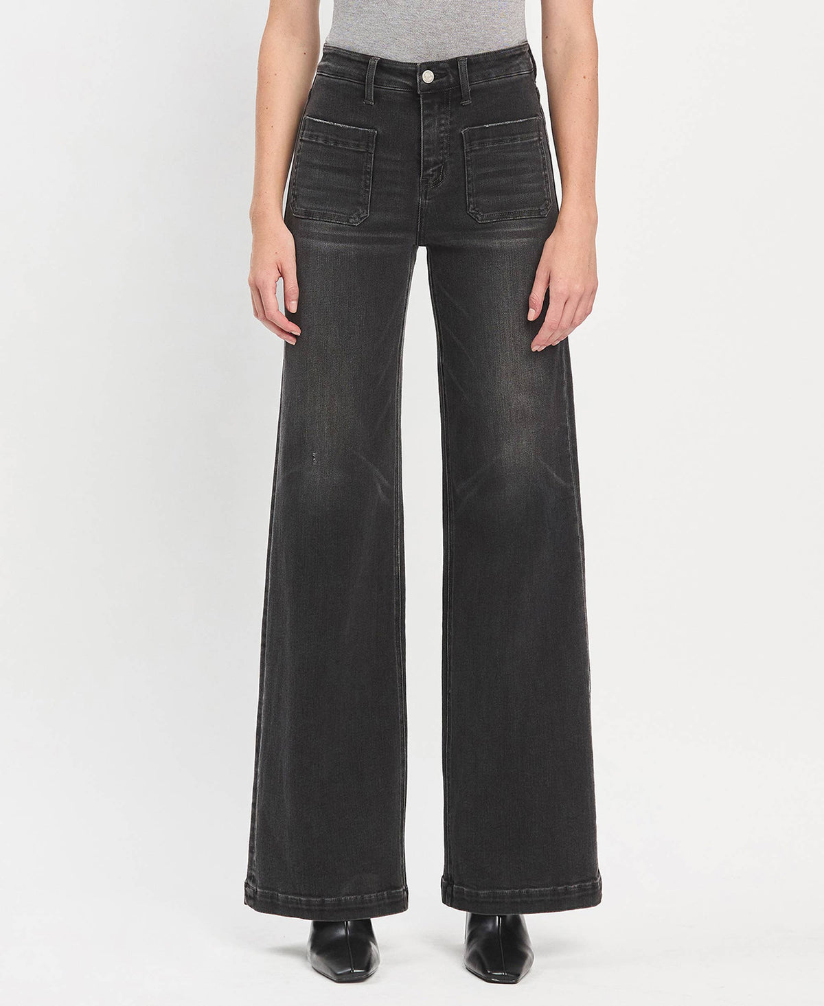 HIGH RISE WIDE TROUSER JEANS