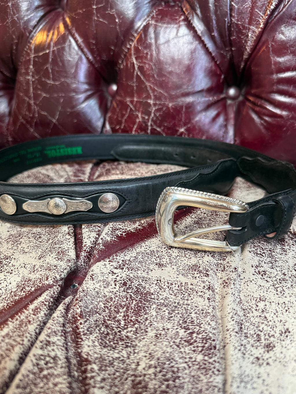 vintage Black western belt