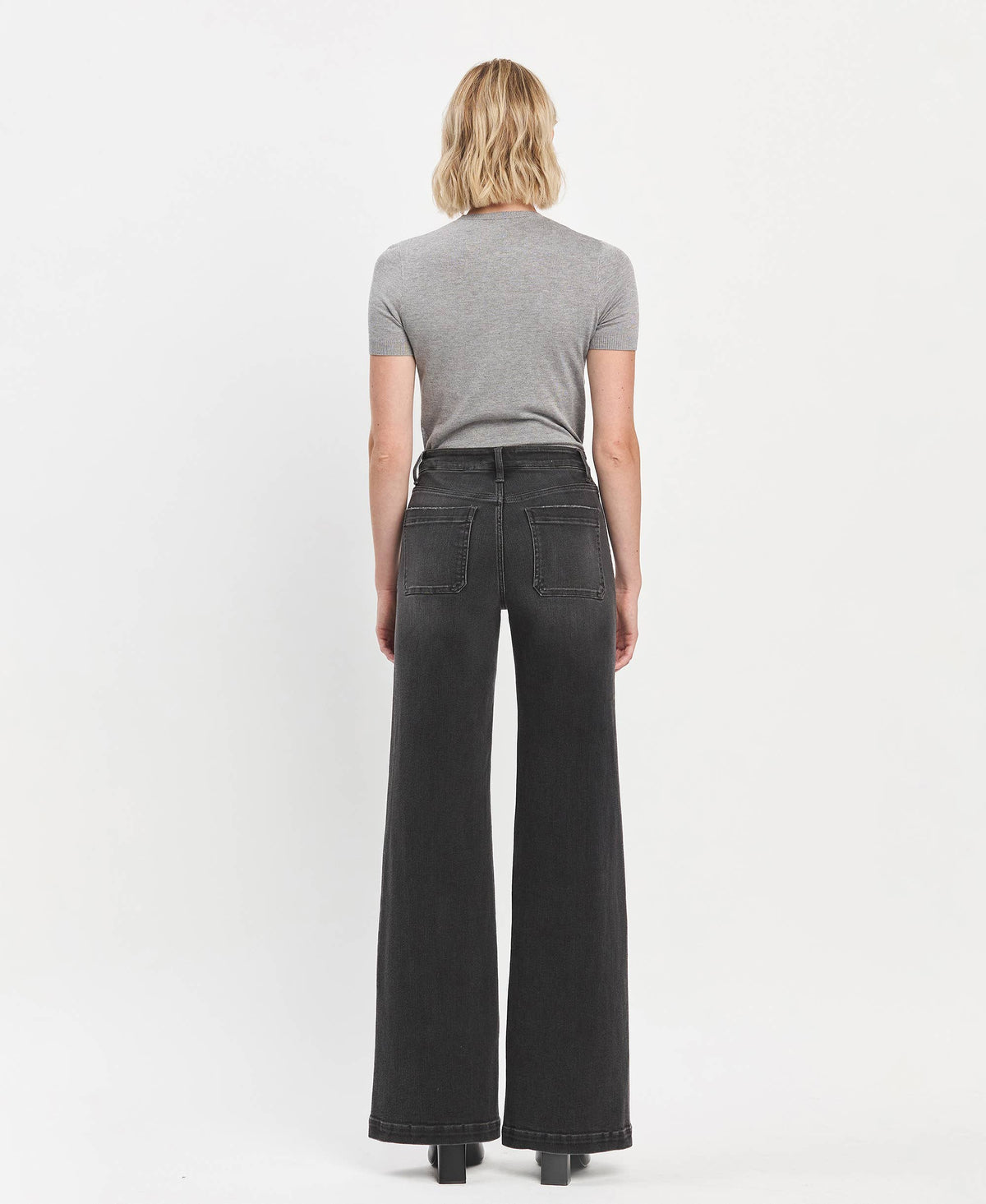 HIGH RISE WIDE TROUSER JEANS