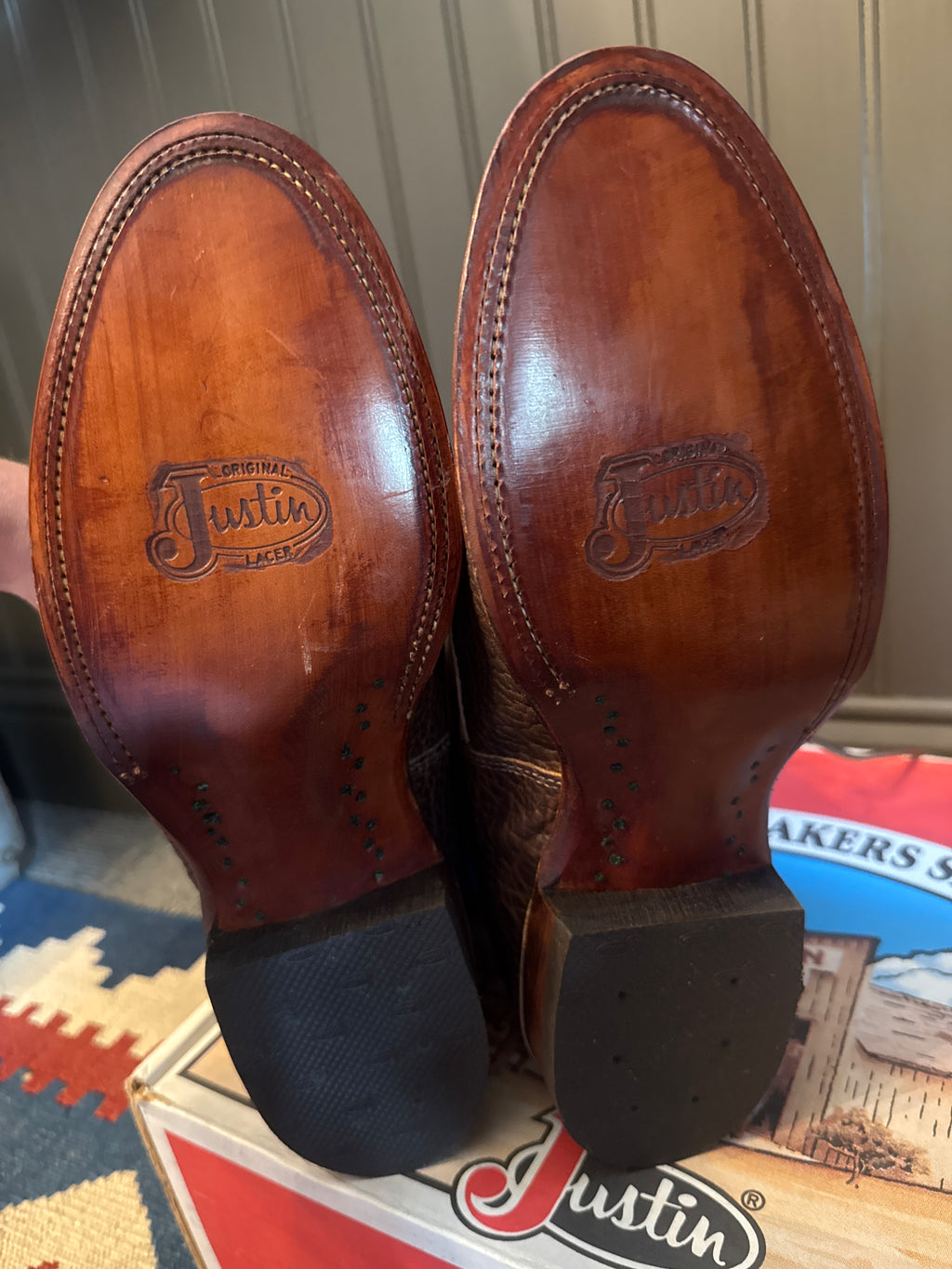Vintage Justin Lace Up Boots-men’s-size 11