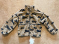 Horses Jacquard Sherpa Fleece Zip-Up High-Collar Jacket