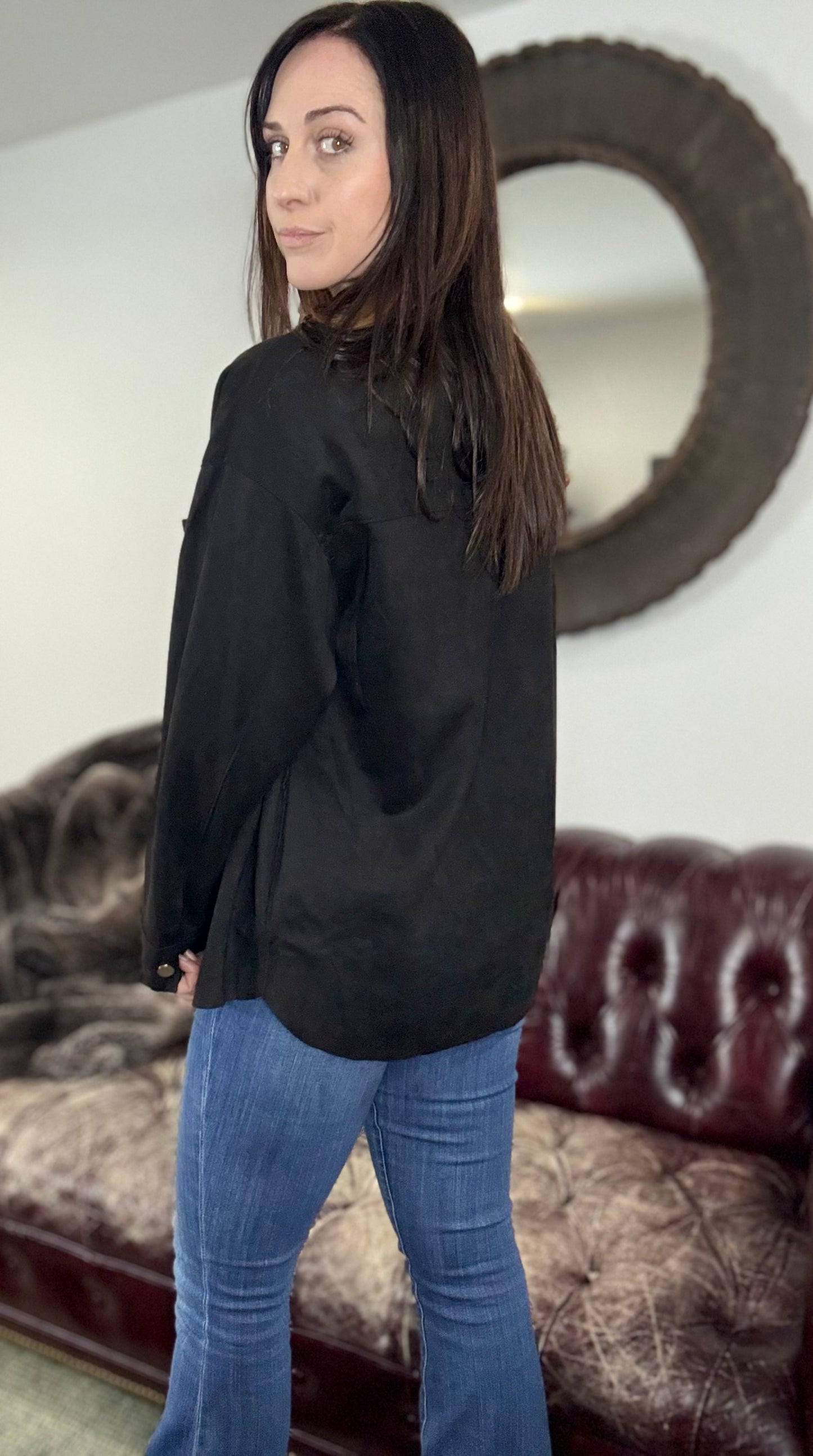 VEGAN SUEDE SHACKET