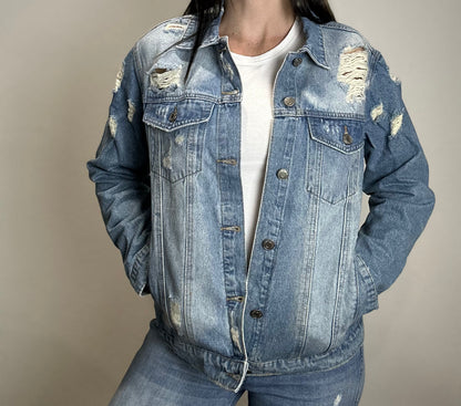 Distressed Denim Jacket