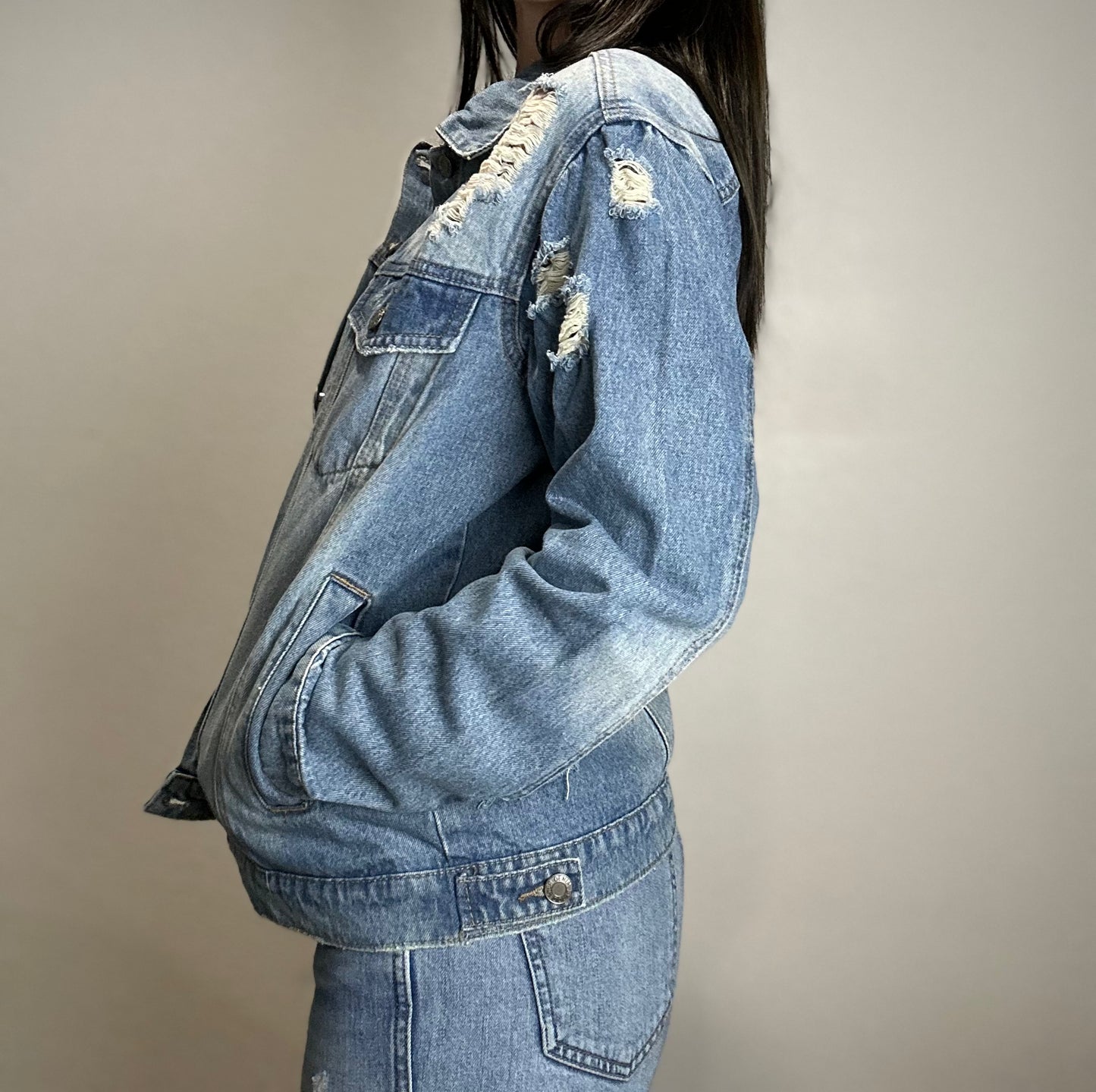 Distressed Denim Jacket