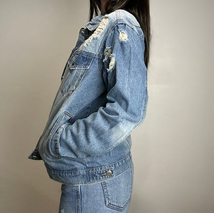 Distressed Denim Jacket