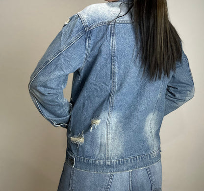Distressed Denim Jacket