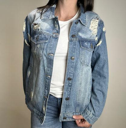 Distressed Denim Jacket
