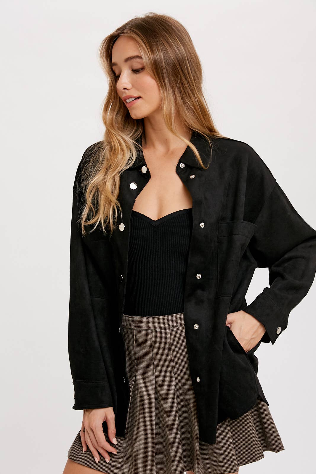 VEGAN SUEDE SHACKET