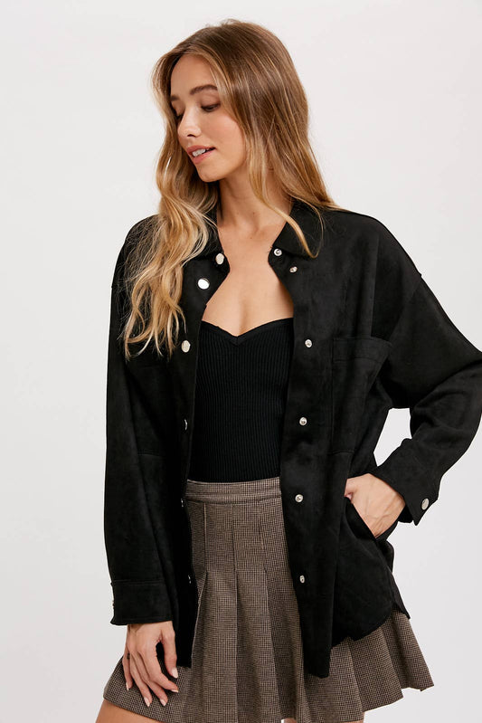 VEGAN SUEDE SHACKET