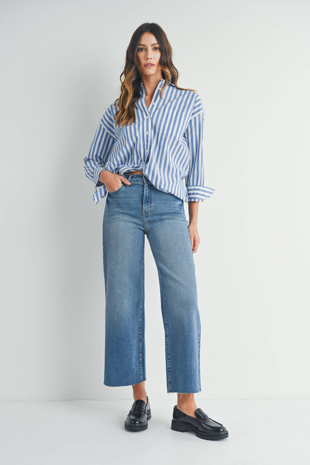 Scissor Cut Wide Leg
